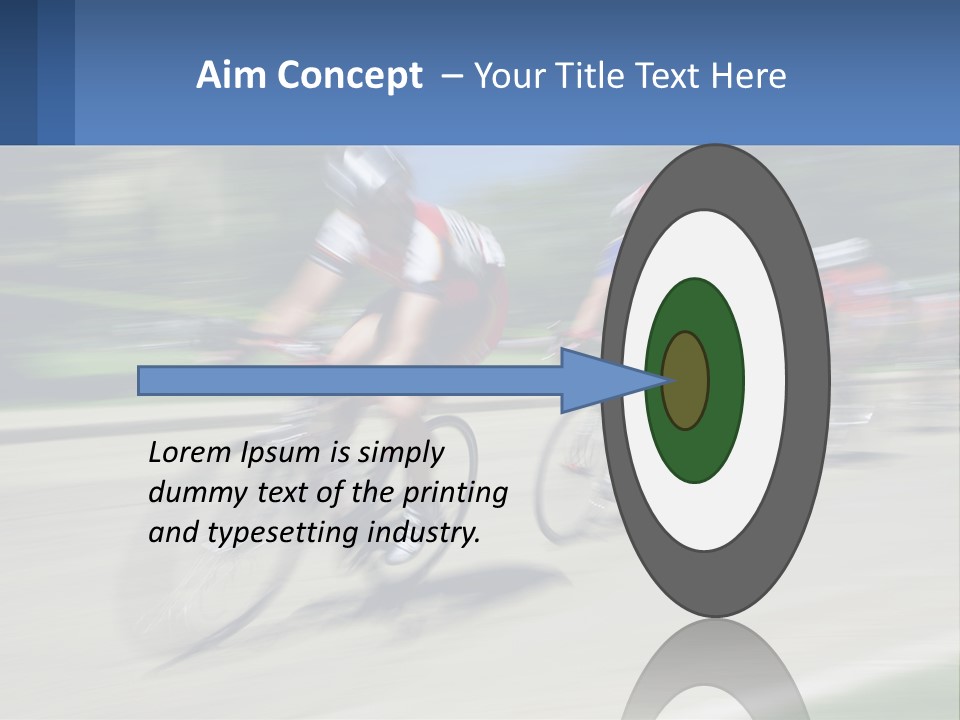 A Group Of People Riding Bikes Down A Street PowerPoint Template