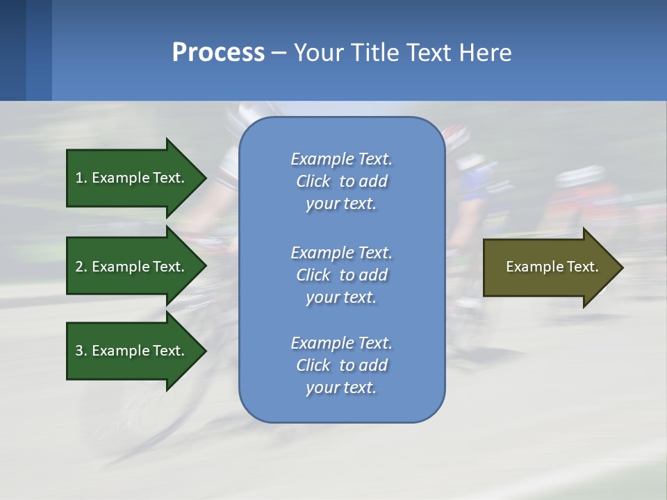A Group Of People Riding Bikes Down A Street PowerPoint Template