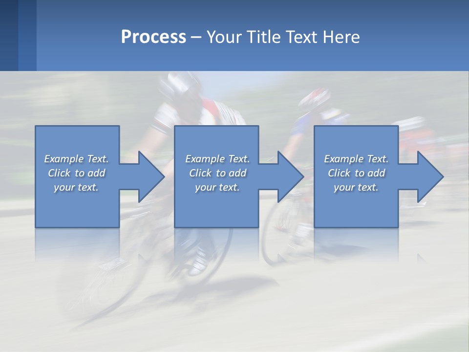 A Group Of People Riding Bikes Down A Street PowerPoint Template