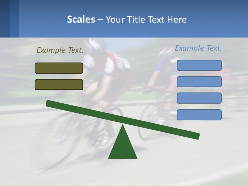 A Group Of People Riding Bikes Down A Street PowerPoint Template