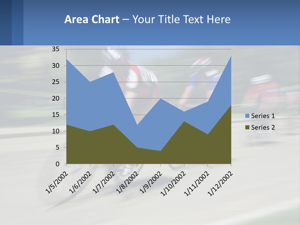 A Group Of People Riding Bikes Down A Street PowerPoint Template