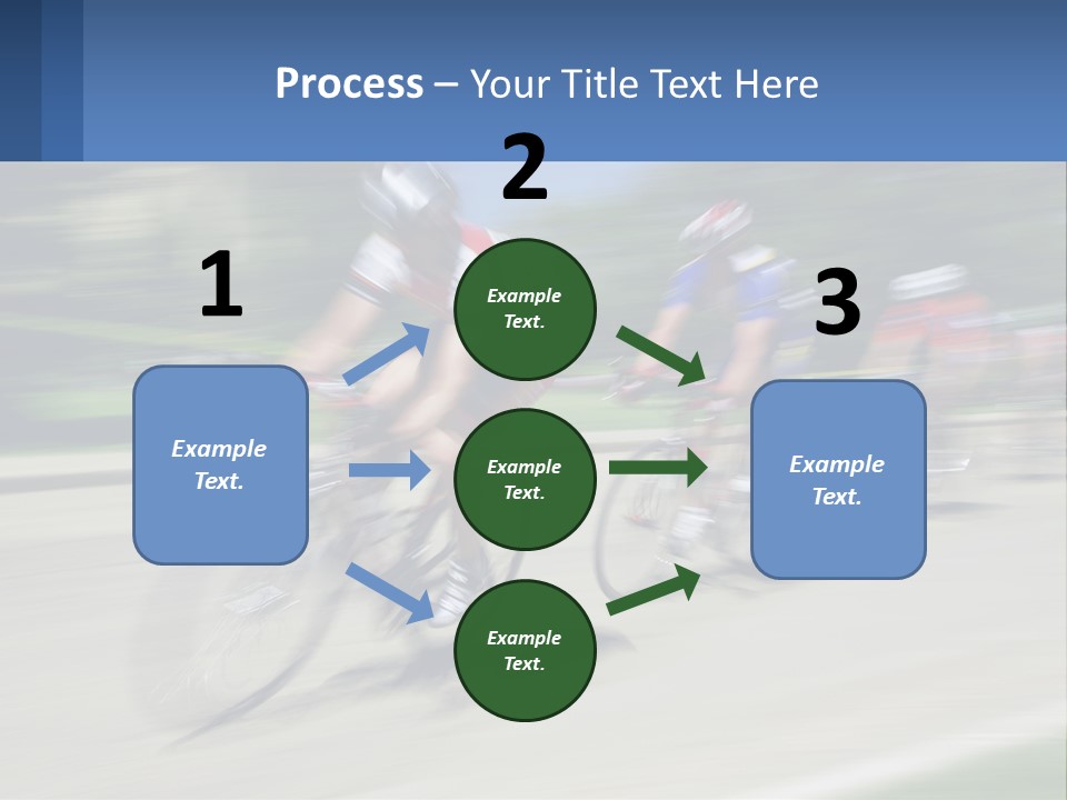 A Group Of People Riding Bikes Down A Street PowerPoint Template