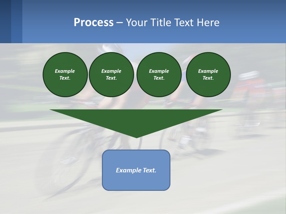 A Group Of People Riding Bikes Down A Street PowerPoint Template