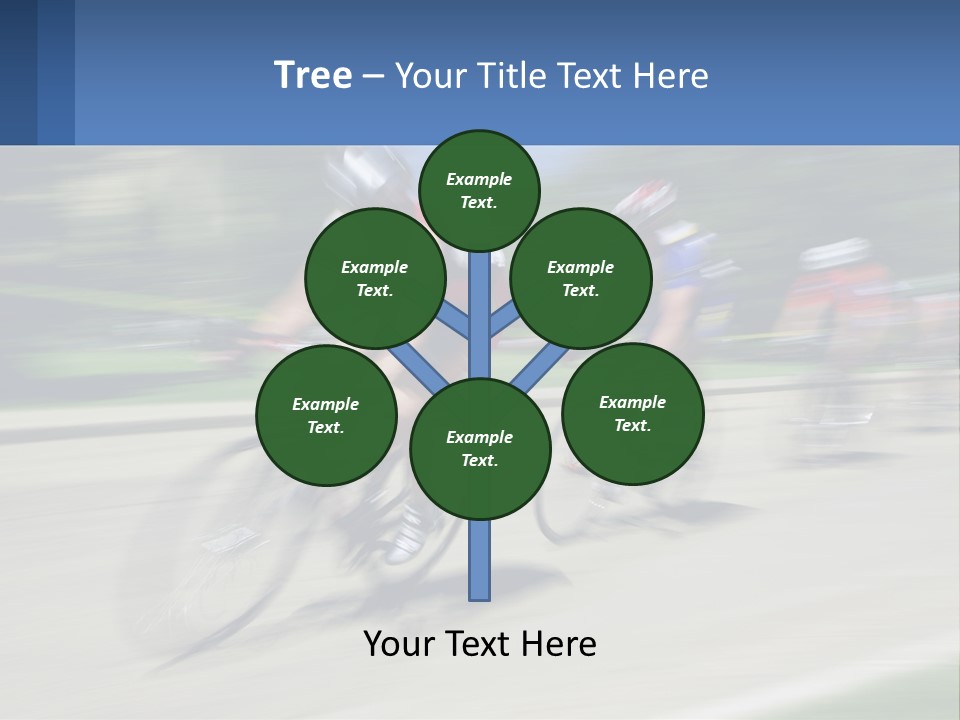 A Group Of People Riding Bikes Down A Street PowerPoint Template