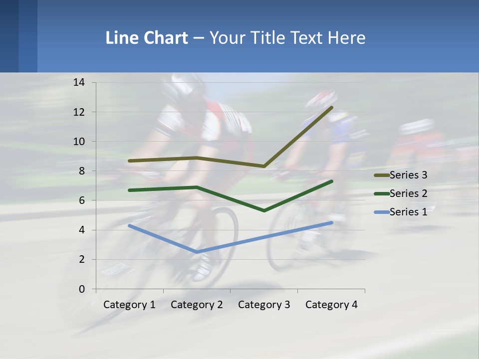 A Group Of People Riding Bikes Down A Street PowerPoint Template