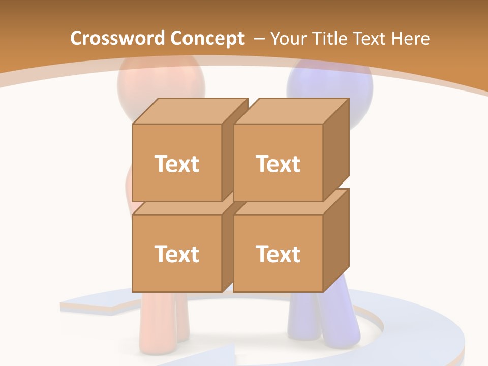 Two Orange And Blue People Shaking Hands Powerpoint Template PowerPoint Template