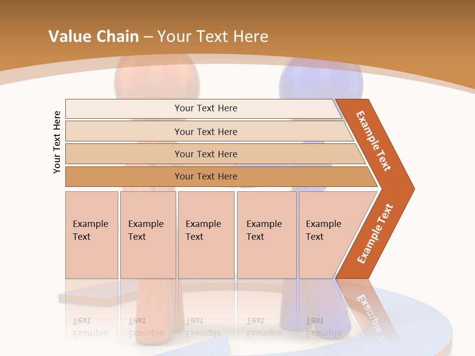 Two Orange And Blue People Shaking Hands Powerpoint Template PowerPoint Template