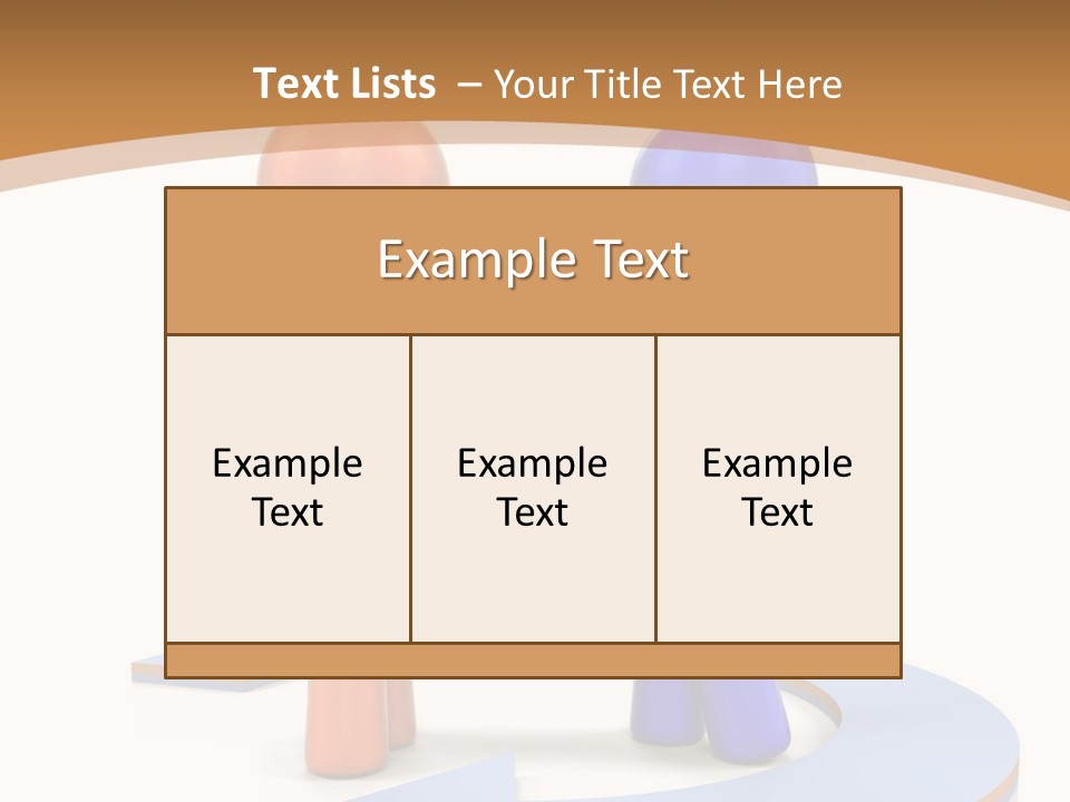 Two Orange And Blue People Shaking Hands Powerpoint Template PowerPoint Template