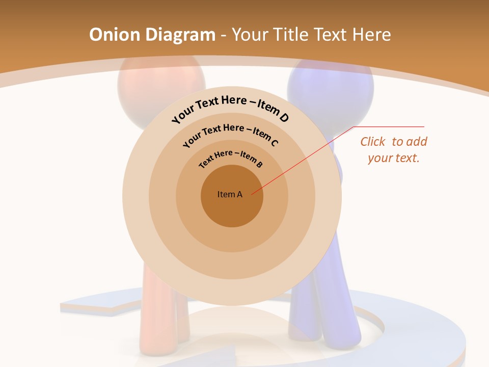 Two Orange And Blue People Shaking Hands Powerpoint Template PowerPoint Template