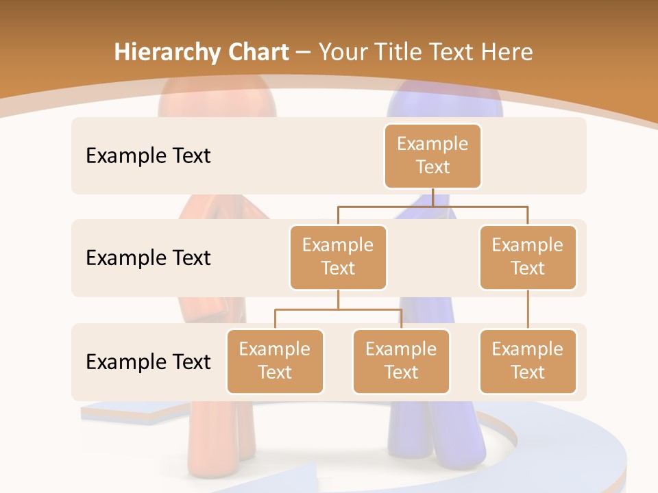 Two Orange And Blue People Shaking Hands Powerpoint Template PowerPoint Template