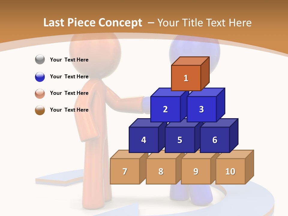 Two Orange And Blue People Shaking Hands Powerpoint Template PowerPoint Template