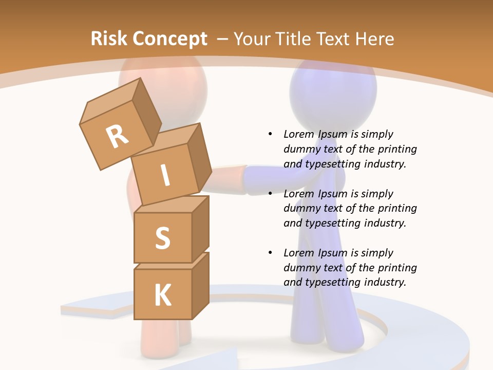 Two Orange And Blue People Shaking Hands Powerpoint Template PowerPoint Template