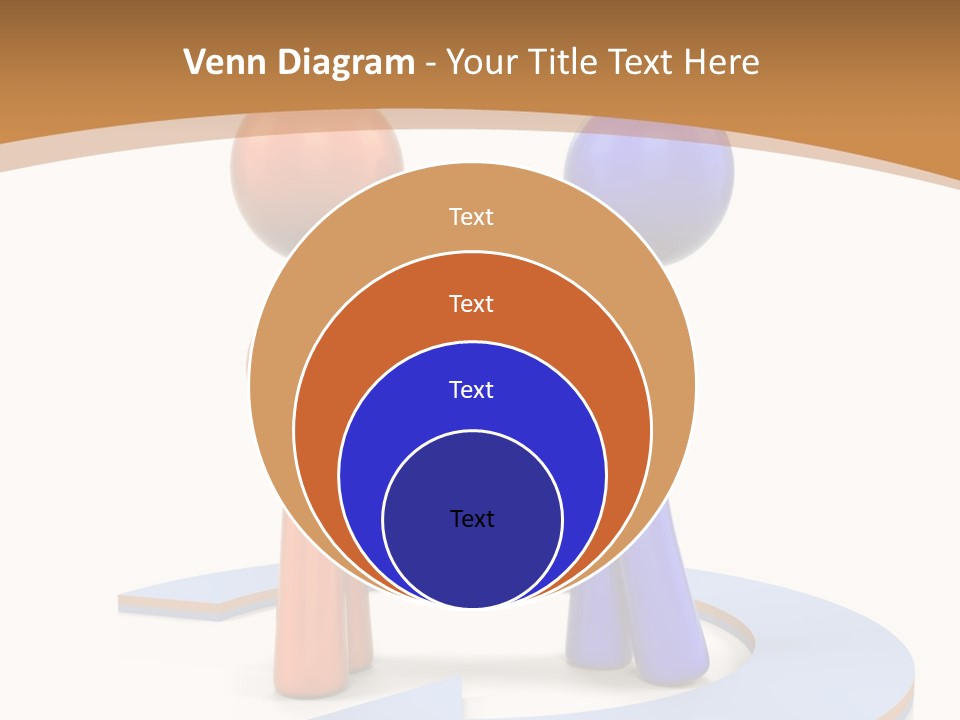 Two Orange And Blue People Shaking Hands Powerpoint Template PowerPoint Template