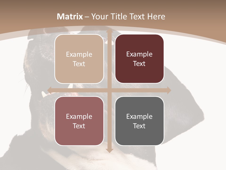 A Black And White Dog With His Mouth Open PowerPoint Template