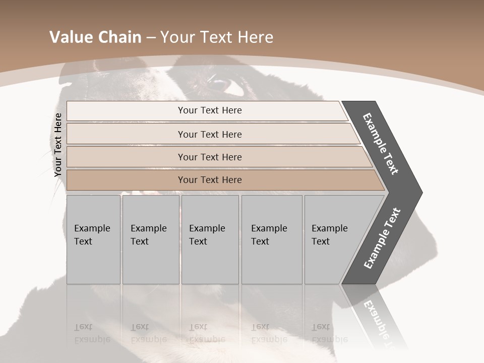 A Black And White Dog With His Mouth Open PowerPoint Template