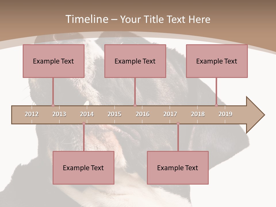A Black And White Dog With His Mouth Open PowerPoint Template