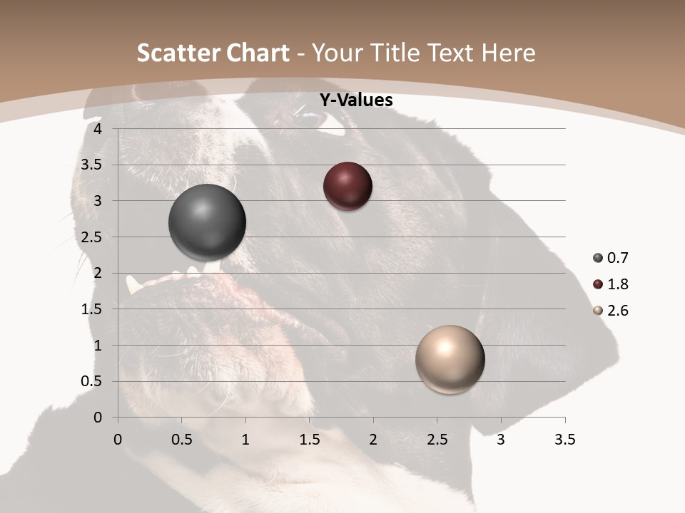 A Black And White Dog With His Mouth Open PowerPoint Template