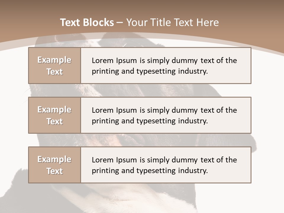 A Black And White Dog With His Mouth Open PowerPoint Template