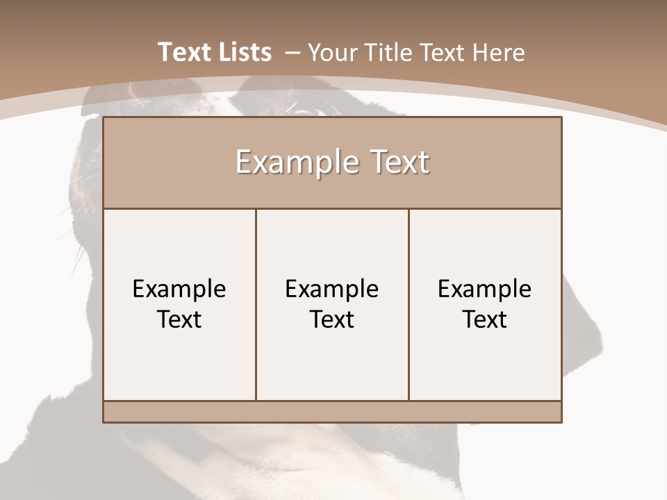 A Black And White Dog With His Mouth Open PowerPoint Template