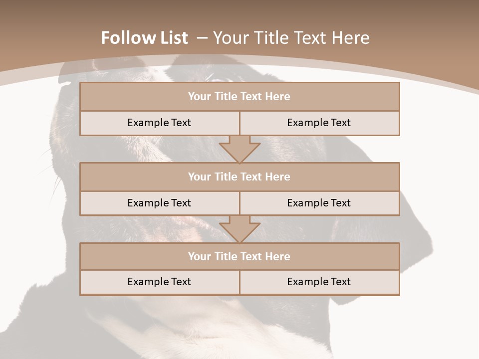A Black And White Dog With His Mouth Open PowerPoint Template