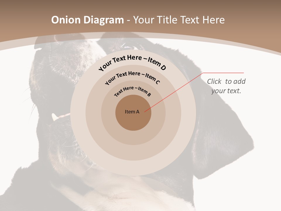A Black And White Dog With His Mouth Open PowerPoint Template