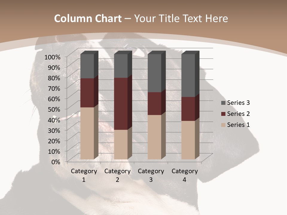 A Black And White Dog With His Mouth Open PowerPoint Template