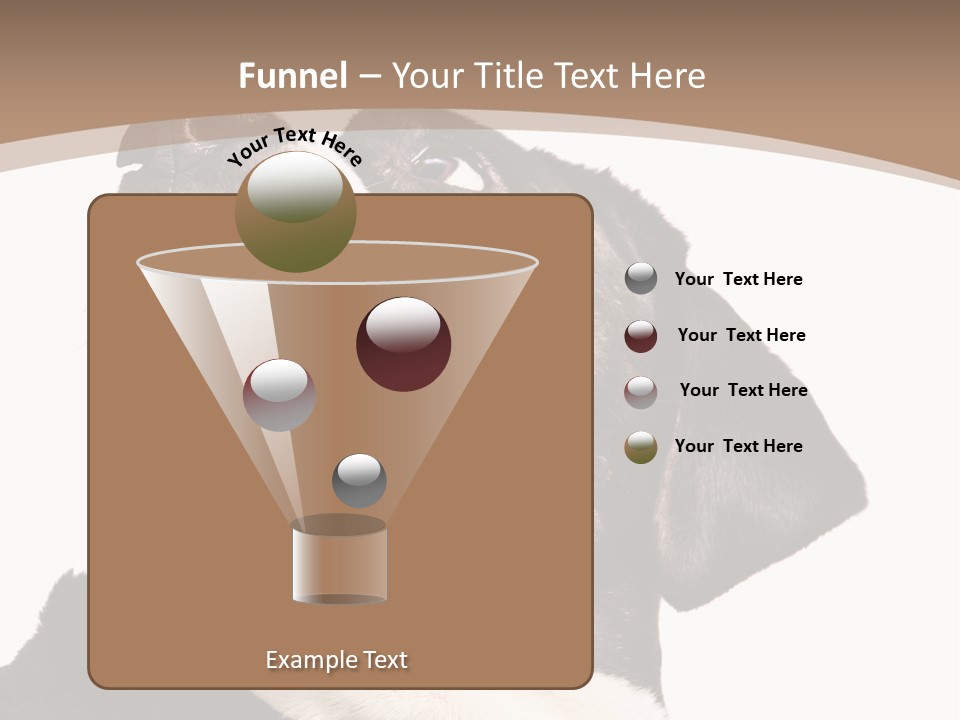 A Black And White Dog With His Mouth Open PowerPoint Template