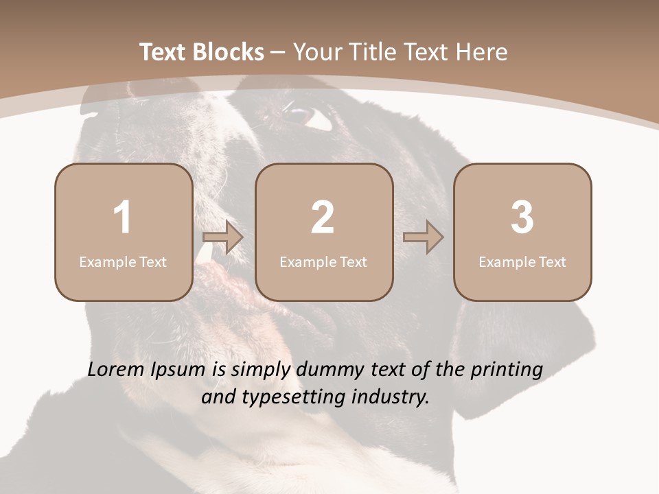 A Black And White Dog With His Mouth Open PowerPoint Template