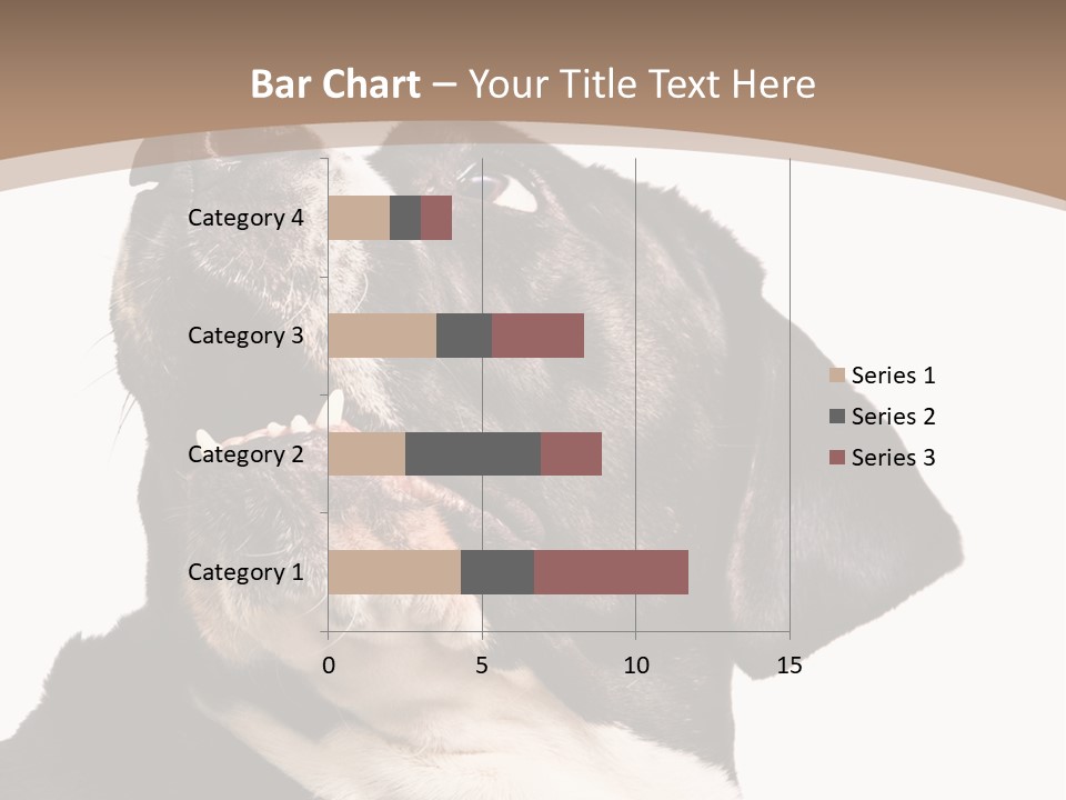 A Black And White Dog With His Mouth Open PowerPoint Template