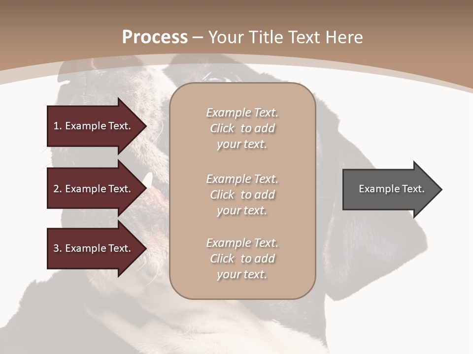 A Black And White Dog With His Mouth Open PowerPoint Template