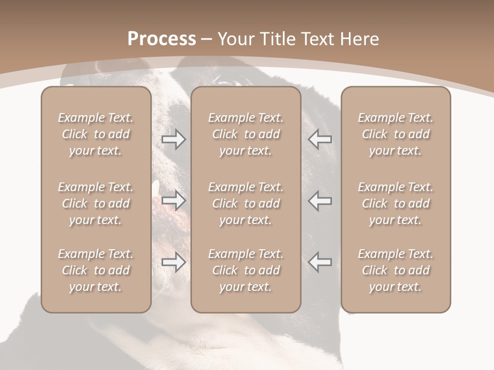 A Black And White Dog With His Mouth Open PowerPoint Template