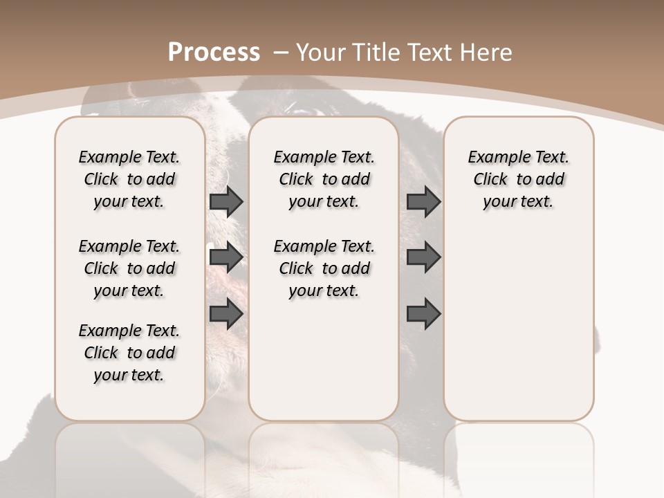 A Black And White Dog With His Mouth Open PowerPoint Template