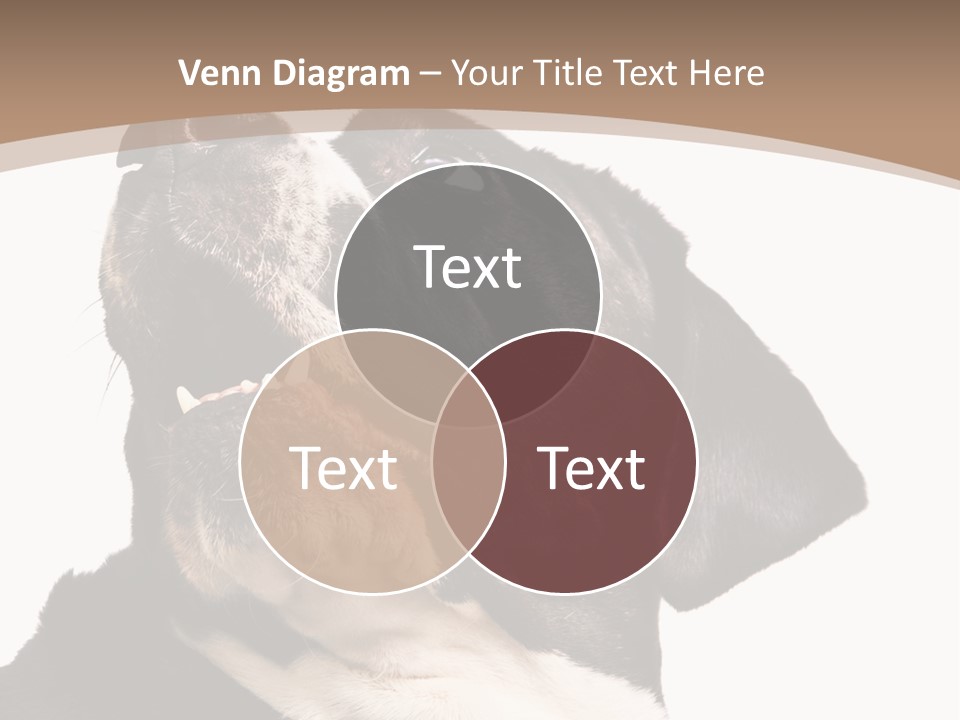 A Black And White Dog With His Mouth Open PowerPoint Template