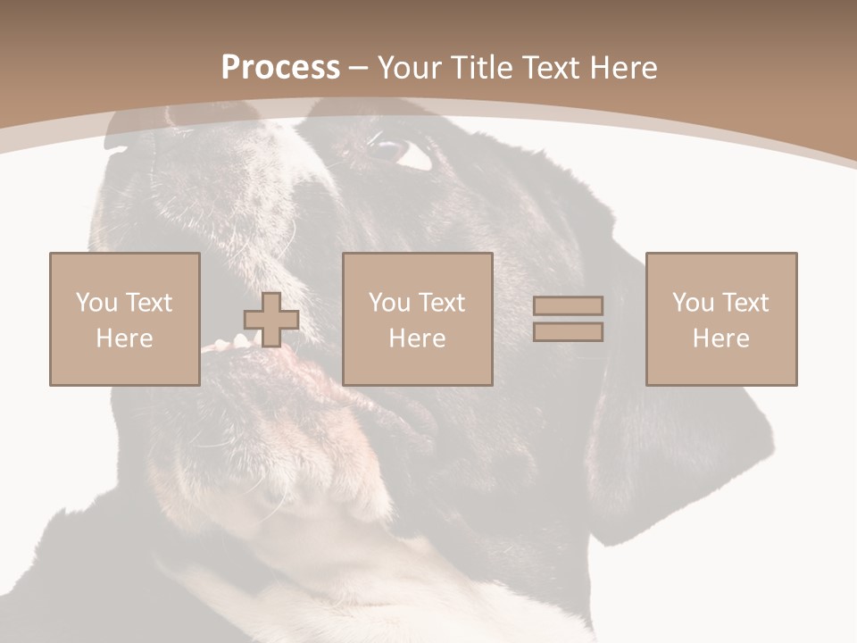 A Black And White Dog With His Mouth Open PowerPoint Template