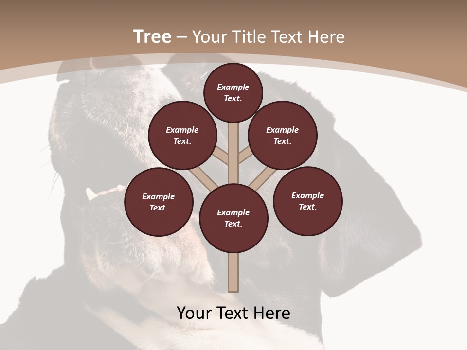 A Black And White Dog With His Mouth Open PowerPoint Template