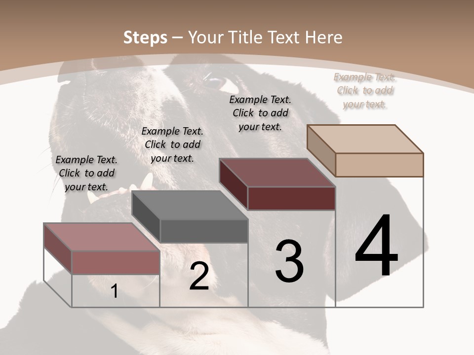 A Black And White Dog With His Mouth Open PowerPoint Template