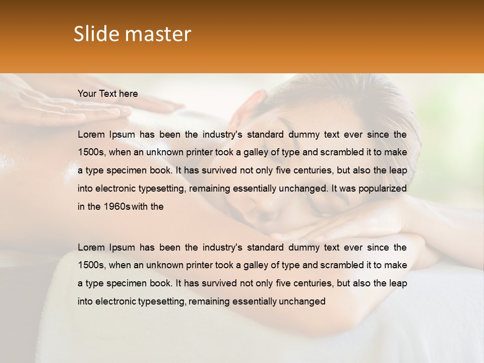 A Woman Getting A Back Massage At A Spa PowerPoint Template