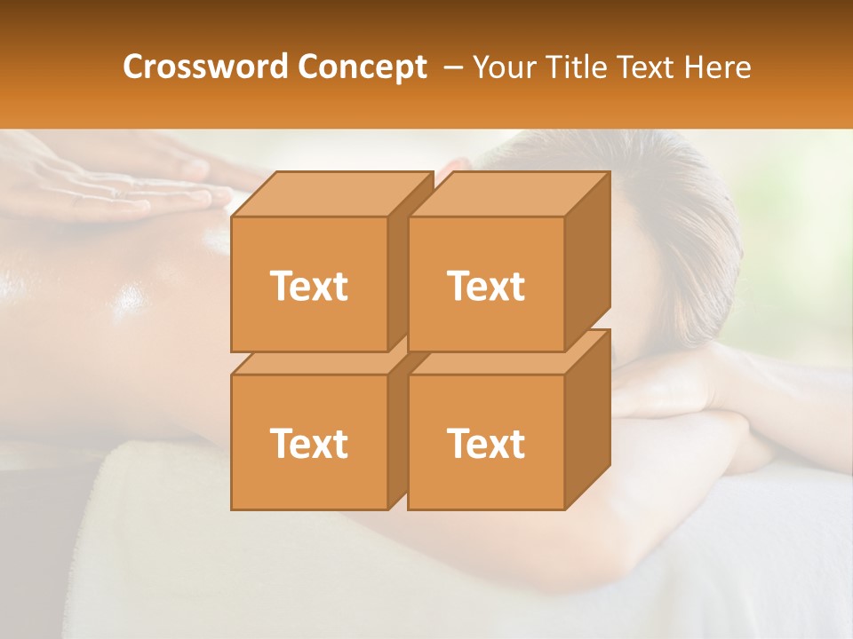 A Woman Getting A Back Massage At A Spa PowerPoint Template