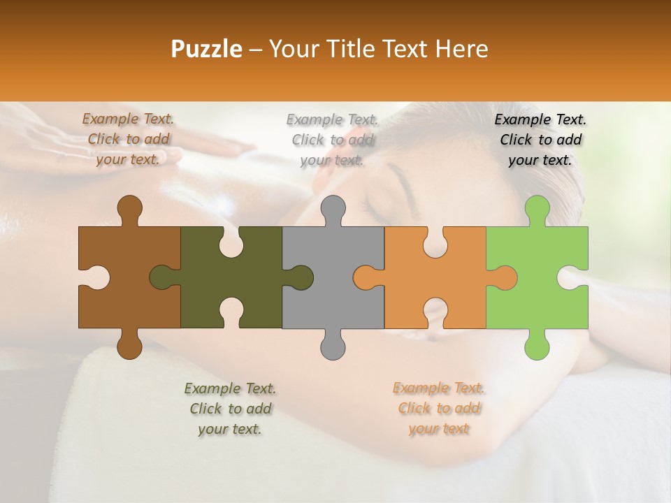 A Woman Getting A Back Massage At A Spa PowerPoint Template