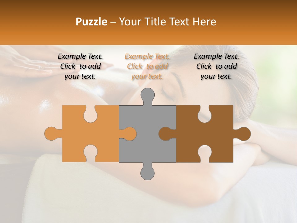 A Woman Getting A Back Massage At A Spa PowerPoint Template