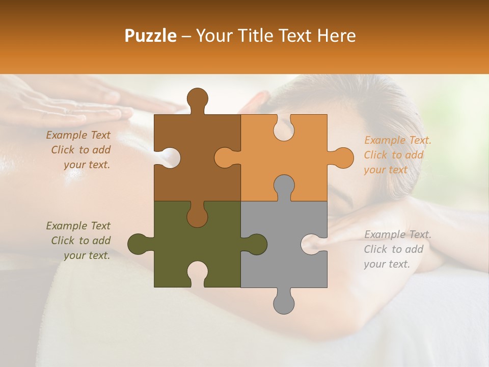 A Woman Getting A Back Massage At A Spa PowerPoint Template