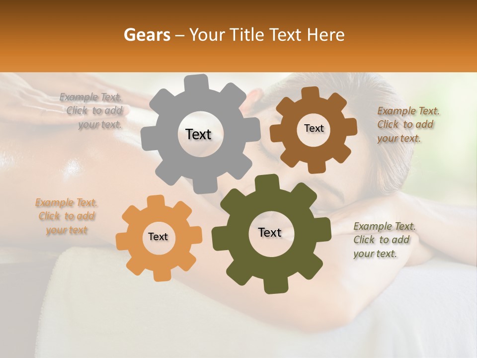 A Woman Getting A Back Massage At A Spa PowerPoint Template