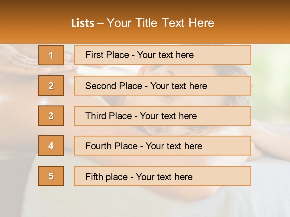 A Woman Getting A Back Massage At A Spa PowerPoint Template