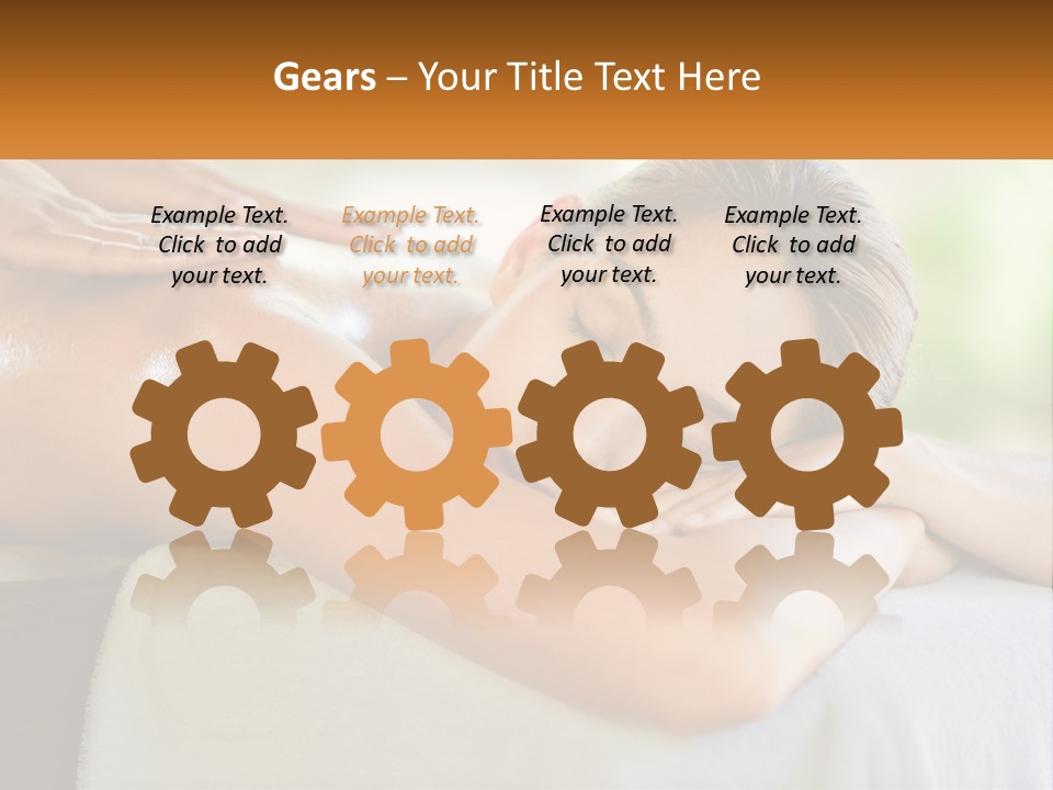 A Woman Getting A Back Massage At A Spa PowerPoint Template