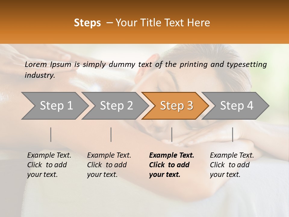 A Woman Getting A Back Massage At A Spa PowerPoint Template