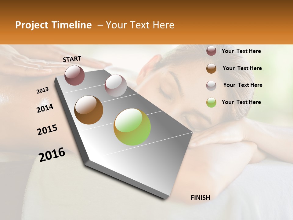 A Woman Getting A Back Massage At A Spa PowerPoint Template