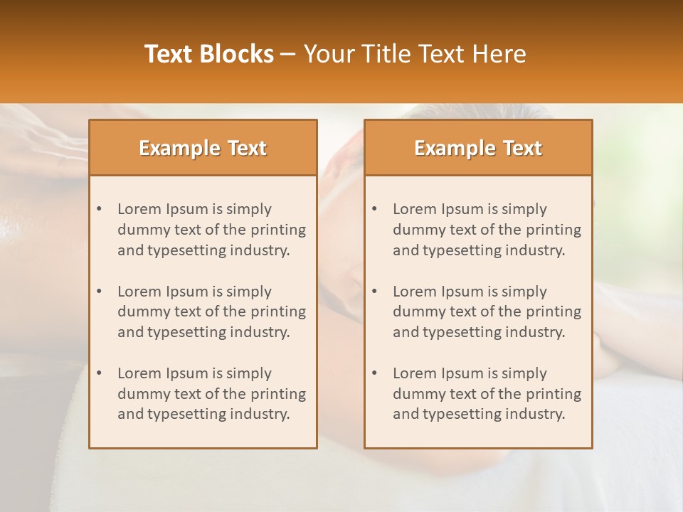 A Woman Getting A Back Massage At A Spa PowerPoint Template