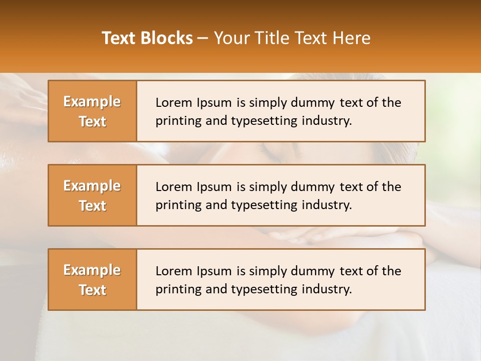 A Woman Getting A Back Massage At A Spa PowerPoint Template