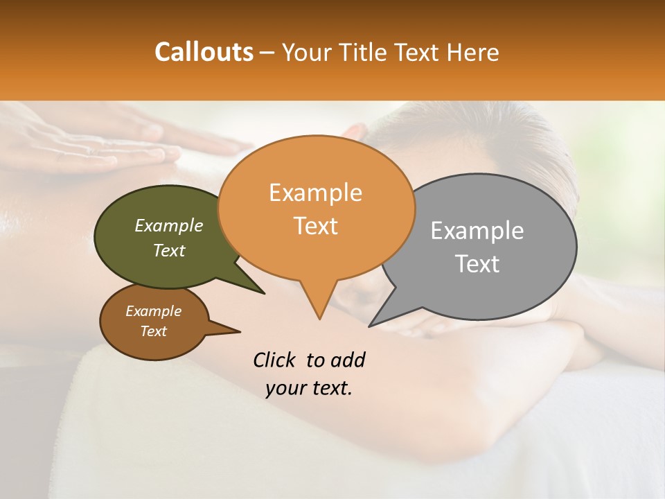 A Woman Getting A Back Massage At A Spa PowerPoint Template