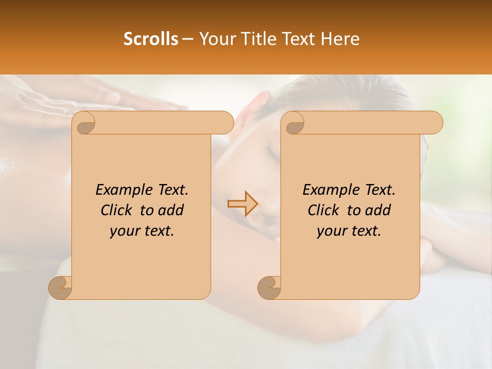 A Woman Getting A Back Massage At A Spa PowerPoint Template